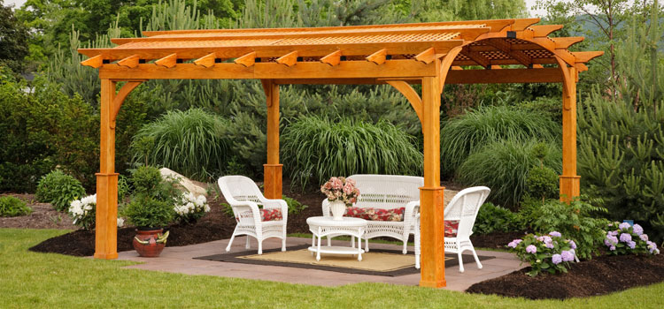 Cedar Wood Pergola Installation in Covina, CA