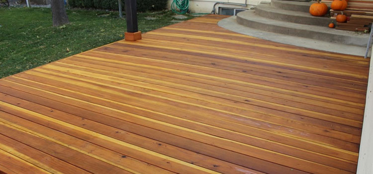 Smooth Redwood Decking in Covina, CA